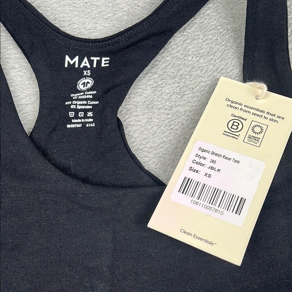 NEW MATE The Label XS Organic Cotton Stretch Black Tank,‎ Midi Cropped Leggings - Picture 8 of 14